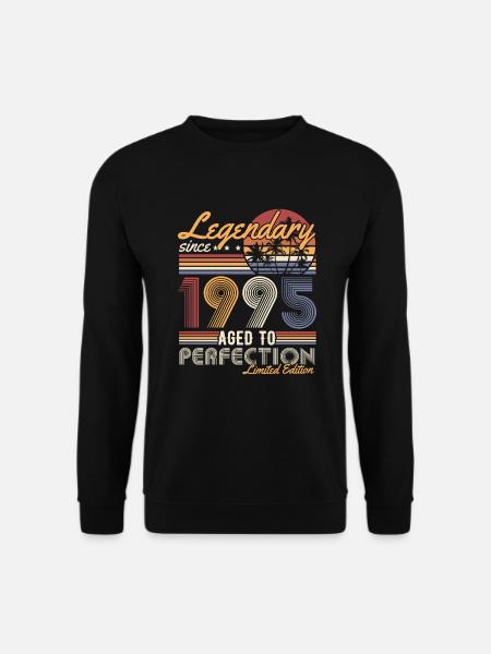 1995 Jahrgang geboren Vintage Geburtstag Geschenk - Unisex Pullover - Schwarz