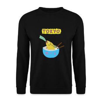Style d’art japonais - Sweat-shirt Unisexe - noir - Devant - Alina (178cm) & Michal (187cm)