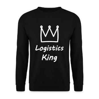 The king of logistics - Unisex Sweatshirt - black - Front - Alina (178cm) & Michal (187cm)