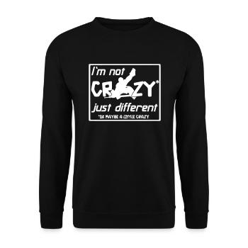 Ich bin nicht verrückt Just Different - Unisex Pullover - Schwarz - Vorne - Alina (178cm) & Michal (187cm)