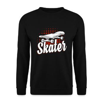 skater - Unisex Sweatshirt - black - Front - Alina (178cm) & Michal (187cm)
