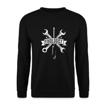 Fixologist wrench - Unisex Sweatshirt - black - Front - Alina (178cm) & Michal (187cm)