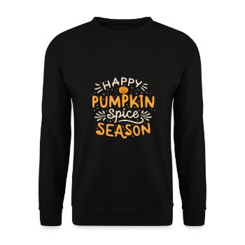 Happy Pumpkin Spice Season - Unisex Sweatshirt - black - Front - Alina (178cm) & Michal (187cm)