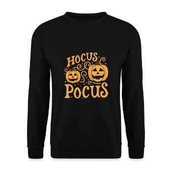 Hocus Pocus, Halloween Celebrations - Unisex Sweatshirt - black - Front - Alina (178cm) & Michal (187cm)
