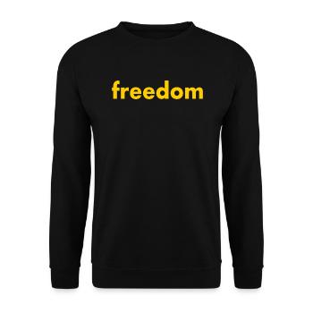 Freedom - Sweat-shirt Unisexe - noir - Devant - Alina (178cm) & Michal (187cm)