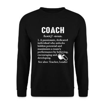 Définition du Coach - Sweat-shirt Unisexe - noir - Devant - Alina (178cm) & Michal (187cm)