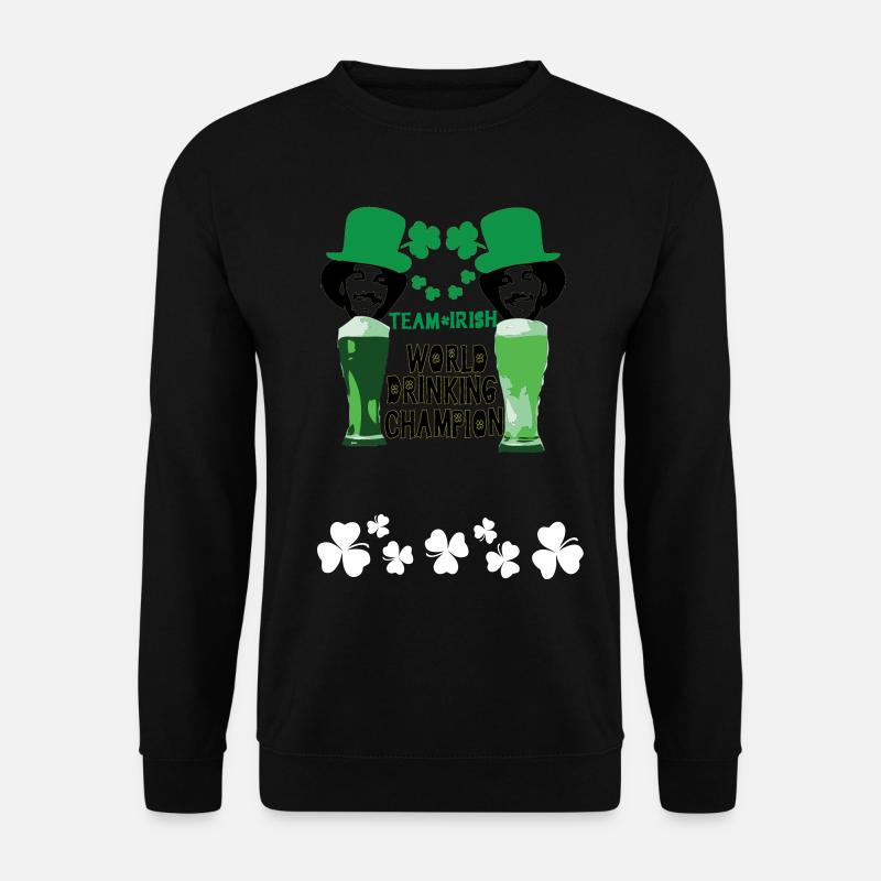 Glücksbringer Kleeblatt - Unisex Pullover - Schwarz