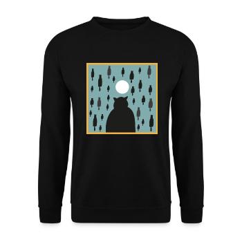 pluie chats - Sweat-shirt Unisexe - noir - Devant - Alina (178cm) & Michal (187cm)