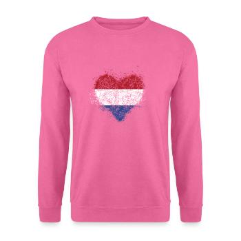 Drapeau coeur des Pays-Bas - Sweat-shirt Unisexe - rose - Devant