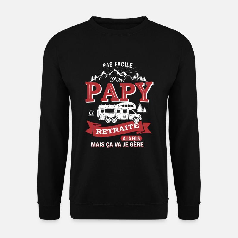 Opa Camping Auto Rückzug - Unisex Pullover - Schwarz