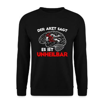 Motorrad fahren Supersport Biker Bike Bikerin - Unisex Pullover - Schwarz - Vorne - Alina (178cm) & Michal (187cm)