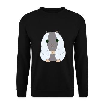 Hamster, Bindung Mensch & Tier, Valentinstag - Unisex Pullover - Schwarz - Vorne - Alina (178cm) & Michal (187cm)