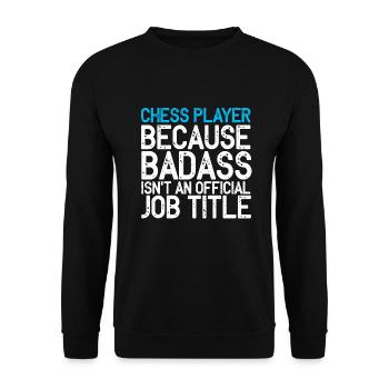 chess - Unisex Sweatshirt - black - Front - Alina (178cm) & Michal (187cm)