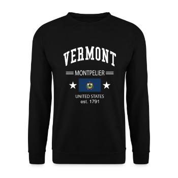Vermont - Unisex Sweatshirt - black - Front - Alina (178cm) & Michal (187cm)