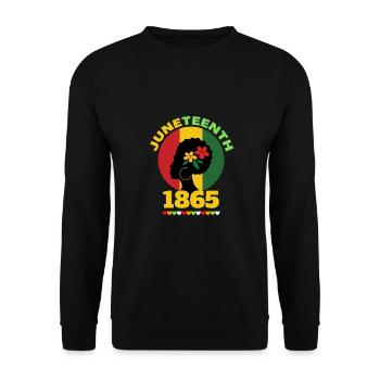 Juneteenth Is My Independence Day-Juneteenth 1865 - Unisex Sweatshirt - black - Front - Alina (178cm) & Michal (187cm)