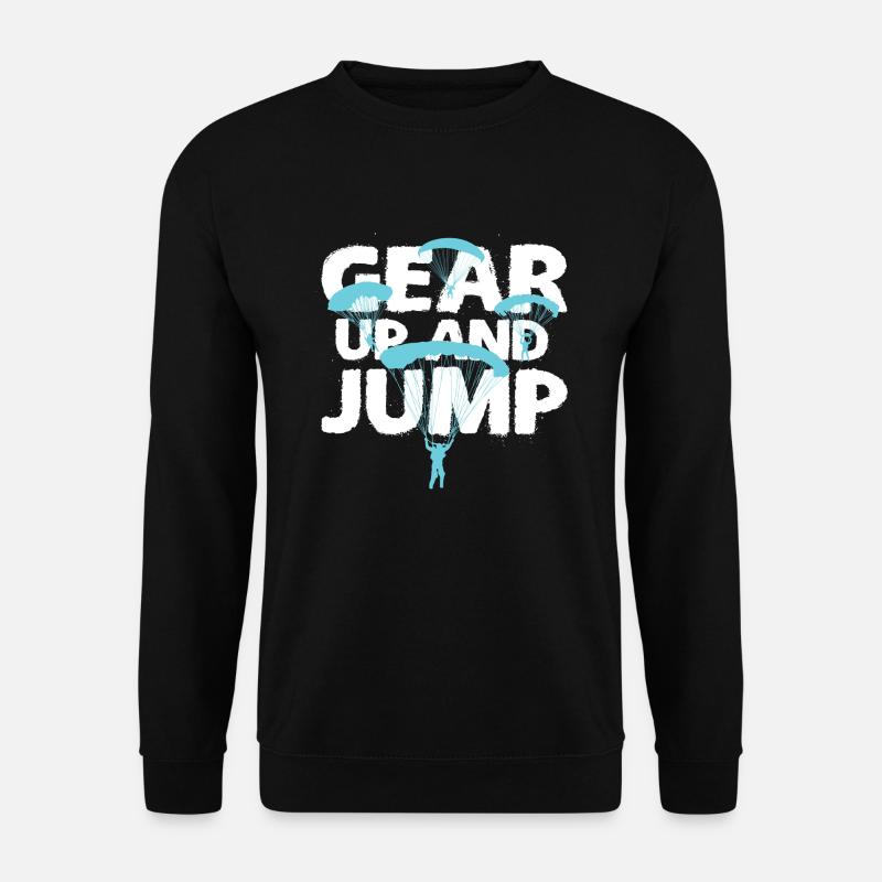 Skydiving tandem jump parachute - Unisex Sweatshirt - black