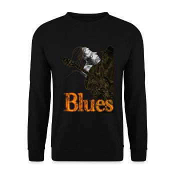 Blues Musik - Unisex Pullover - Schwarz - Vorne - Alina (178cm) & Michal (187cm)