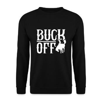 Buck Off - Unisex Sweatshirt - black - Front - Alina (178cm) & Michal (187cm)