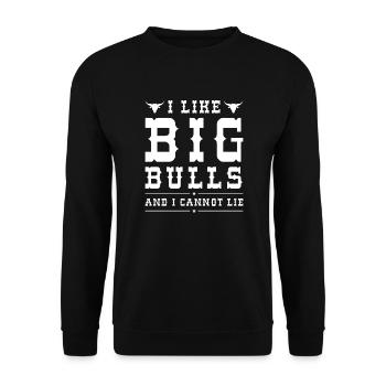 J’aime les gros taureaux et je ne peux pas mentir - Sweat-shirt Unisexe - noir - Devant - Alina (178cm) & Michal (187cm)