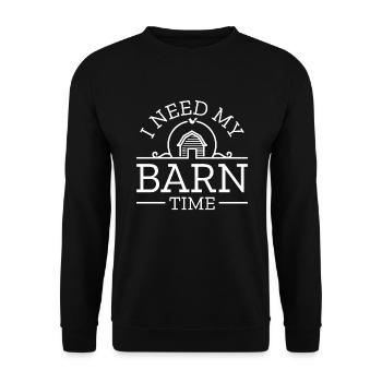 J’ai besoin de mon temps de grange - Sweat-shirt Unisexe - noir - Devant - Alina (178cm) & Michal (187cm)