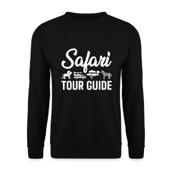 Guide touristique Safari - Sweat-shirt Unisexe - noir - Devant - Alina (178cm) & Michal (187cm)