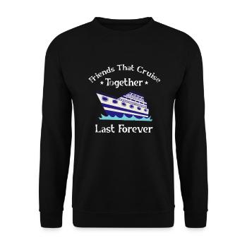 Cruise with friends Cruise ship - Unisex Sweatshirt - black - Front - Alina (178cm) & Michal (187cm)