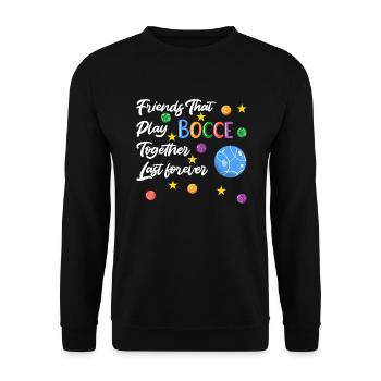 Boccia Boule Petanque - Unisex Pullover - Schwarz - Vorne - Alina (178cm) & Michal (187cm)