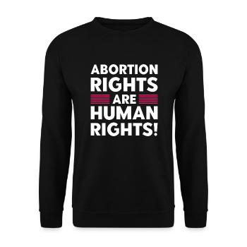 Le droit à l’avortement est un droit de l’homme - Sweat-shirt Unisexe - noir - Devant - Alina (178cm) & Michal (187cm)