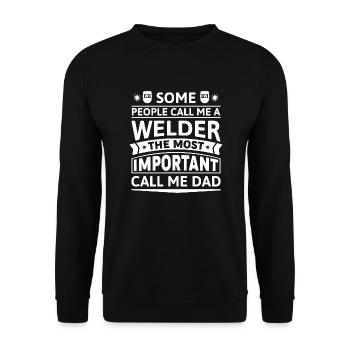 Certaines personnes m’appellent soudeur - Sweat-shirt Unisexe - noir - Devant - Alina (178cm) & Michal (187cm)