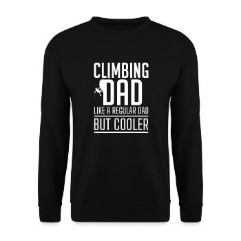 Kletterpapa wie ein normaler Vater, aber cooler - Unisex Pullover - Schwarz - Vorne - Alina (178cm) & Michal (187cm)