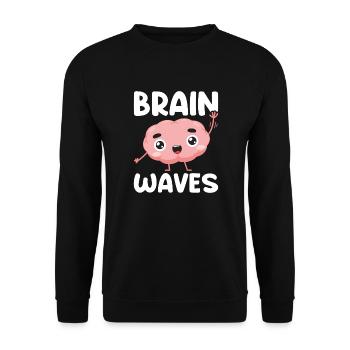 Ondes cérébrales - Sweat-shirt Unisexe - noir - Devant - Alina (178cm) & Michal (187cm)