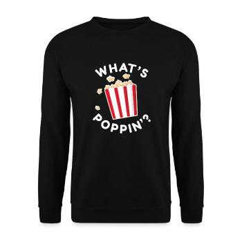 Qu’est-ce que Poppin' - Sweat-shirt Unisexe - noir - Devant - Alina (178cm) & Michal (187cm)
