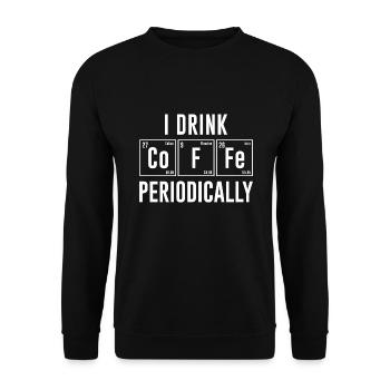 Je bois du café périodiquement - Sweat-shirt Unisexe - noir - Devant - Alina (178cm) & Michal (187cm)