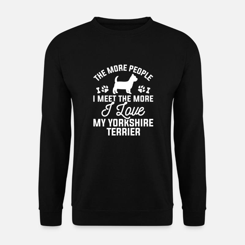 Ich liebe meinen Yorkshire-Terrier - Unisex Pullover - Schwarz