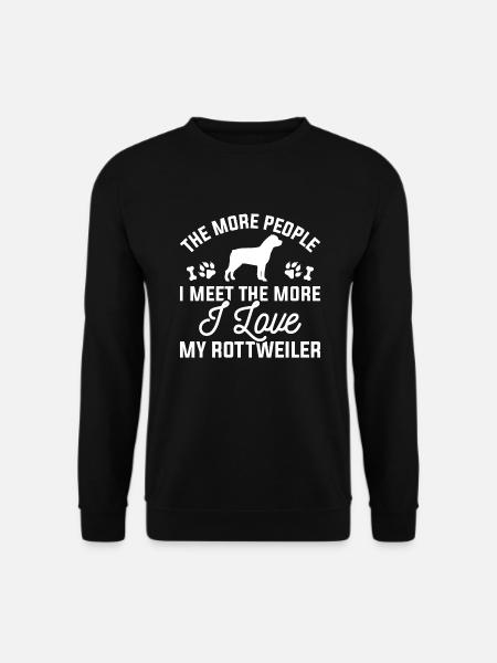 J’adore mon Rottweiler - Sweat-shirt Unisexe - noir