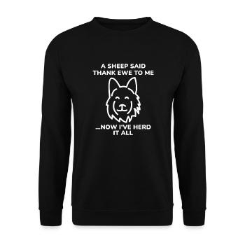 Maintenant, j’ai tout rassemblé - Sweat-shirt Unisexe - noir - Devant - Alina (178cm) & Michal (187cm)