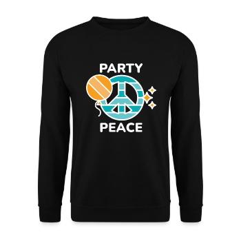 Paix du parti - Sweat-shirt Unisexe - noir - Devant - Alina (178cm) & Michal (187cm)