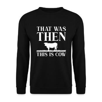 C’était alors This Is Cow - Sweat-shirt Unisexe - noir - Devant - Alina (178cm) & Michal (187cm)