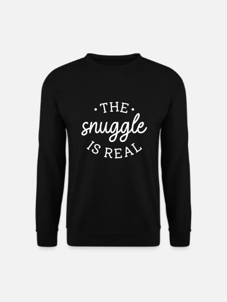 The Snuggle Is Real - Unisex Sweatshirt - black