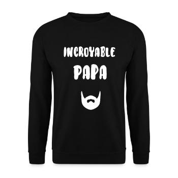 Incroyable papa - Sweat-shirt Unisexe - noir - Devant - Alina (178cm) & Michal (187cm)
