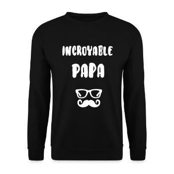Incroyable papa - Sweat-shirt Unisexe - noir - Devant - Alina (178cm) & Michal (187cm)