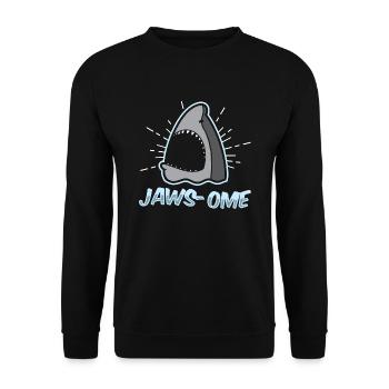 Jaws ome - Unisex Sweatshirt - black - Front - Alina (178cm) & Michal (187cm)