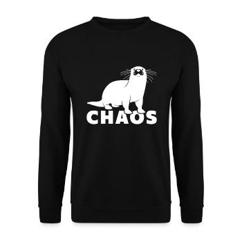 Otter Chaos - Unisex Sweatshirt - black - Front - Alina (178cm) & Michal (187cm)