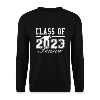 Jahrgang 2023 Senior - Unisex Pullover - Schwarz - Vorne - Alina (178cm) & Michal (187cm)