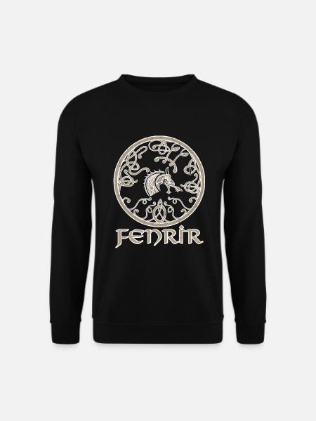 Fenriswolf, Fenrir, Wolf, nordischen Mythologie - Unisex Pullover - Schwarz