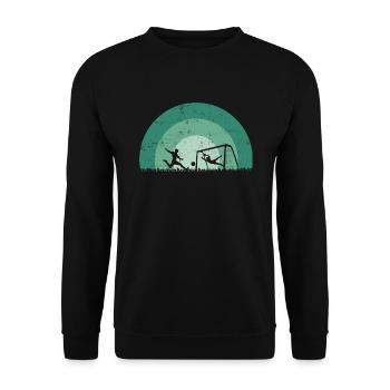 Football Footballers Football players - Unisex Sweatshirt - black - Front - Alina (178cm) & Michal (187cm)