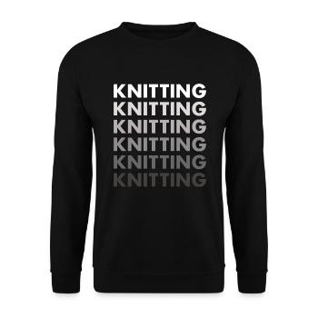 Knitter Knitting - Unisex Sweatshirt - black - Front - Alina (178cm) & Michal (187cm)