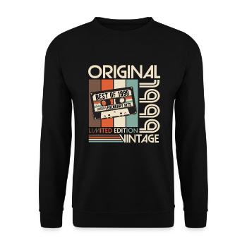 Original 1999 Vintage Vintage rétro anniversaire - Sweat-shirt Unisexe - noir - Devant - Alina (178cm) & Michal (187cm)