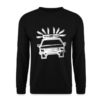 police car - Unisex Sweatshirt - black - Front - Alina (178cm) & Michal (187cm)