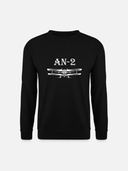 AN 2 retro Style Flugzeug Aviation Doppeldecker - Unisex Pullover - Schwarz